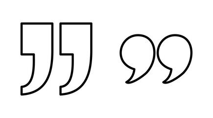 Quote icon set. Quotation mark symbol.