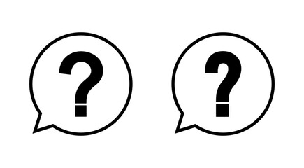 Question icon set. question mark icon vector.