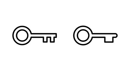 Key icon set. Key vector icon. Key symbol