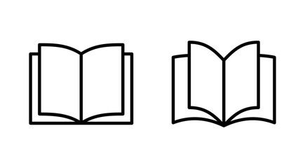 Book icon set. open book icon vector. ebook icon
