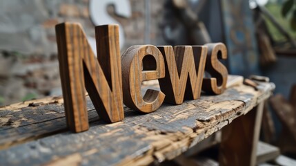 Wooden Oak News concept art poster.