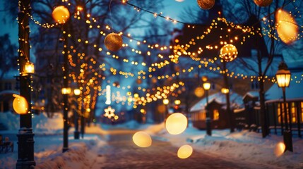 Obraz premium Festival of Lights in Finland. Banner template. abstract background.