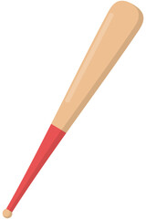 Flat icon baseball bat isolated on white background.