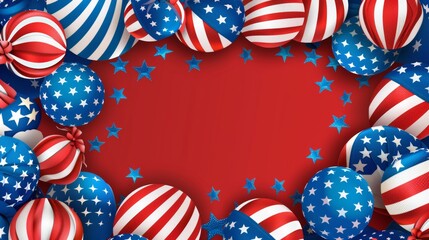 Obraz premium Political Assembly Festival in the United States Banner template. abstract background.