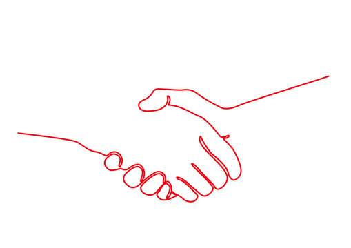 recommend clip art: Handshake SVG Vector.line drawing illustration.	握手ベクターイラスト一筆書き線画