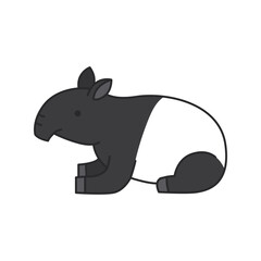 Cute tapir illustration