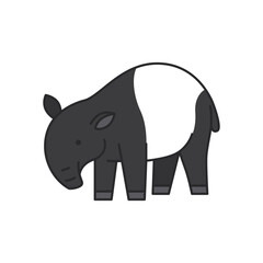 Cute tapir illustration