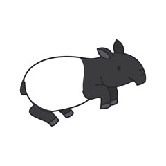 Cute tapir illustration