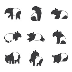 Cute tapir illustration