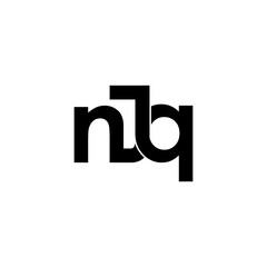 njq lettering initial monogram logo design