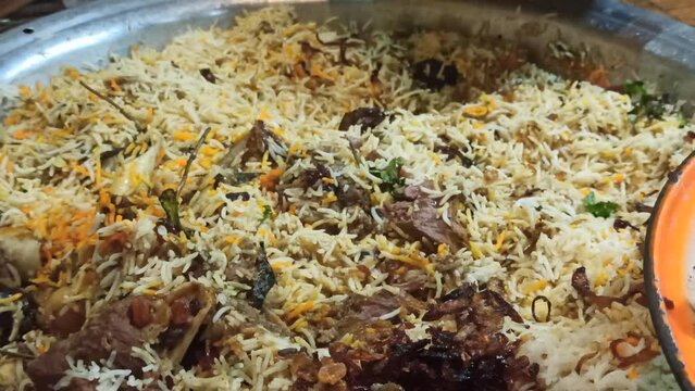 Biryani rice sellers are serving consumers