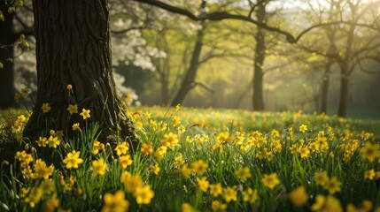 Tranquil Spring Landscape: Nature's Renewal