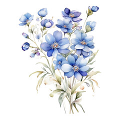 Obraz premium Watercolor Floral Flower Design, Watercolor Flower Arrangements Floral, Watercolor Flower Design, Flower Sublimation Floral Clipart, Clipart, Wedding Decoration