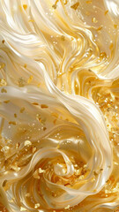 Golden waves, rolling forward, abstract design, particle effect