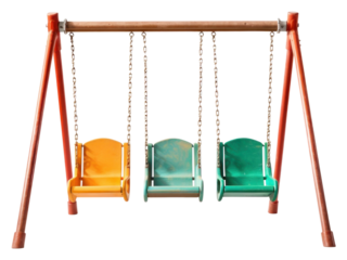 PNG A Kids swings playground white background relaxation.
