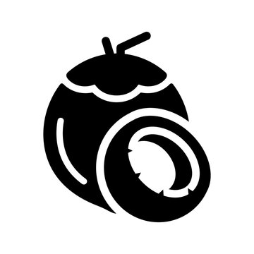 Coconut icon isolated on white background. Vector art. EPS 10