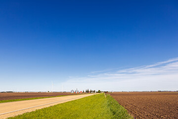 American Country Road with Red Farm