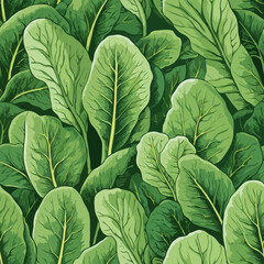 Obraz premium Seamless Colorful Spinach Pattern
