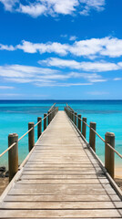 Fototapeta premium Ocean Views, Blue sky, Symmetry