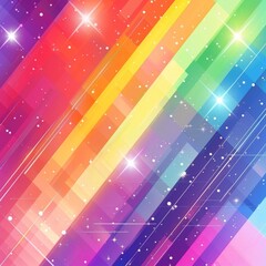 Rainbow Cosmic Background Illustration
