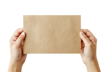 Obraz premium Blank Paper Held by Hands