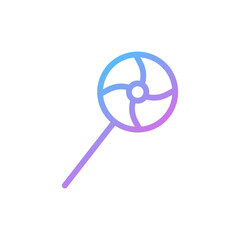 Obraz premium Candy love Icon gradient blue purple valentine illustration