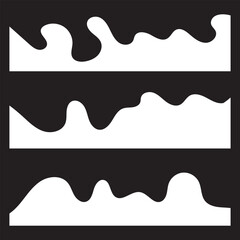 Border shape for website design. Vector banner header and separator. Curvy shapes for web site border. Geometric and organic separator headers for graphic design template. 11:11