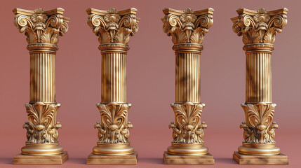ゴージャスな柱の素材