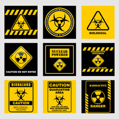 Obraz premium set of biohazard sign and label vector