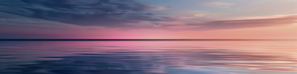 Fototapeta premium Serene Sunset Over Tranquil Ocean Waters
