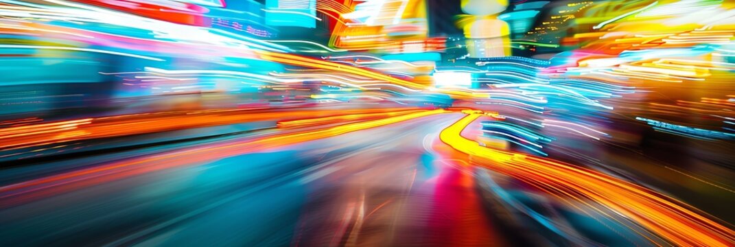 Background of long exposure photograph of city lights at 15sec f6 iso100, night, cinematic lighting, realistic