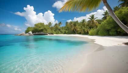 A tropical island paradise with white sandy beache upscaled 2