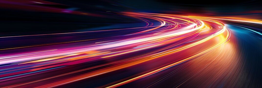 Background of long exposure photograph of city lights at 15sec f6 iso100, night, cinematic lighting, realistic