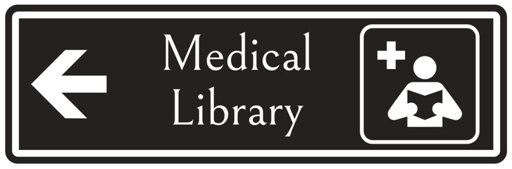 Medical library sign