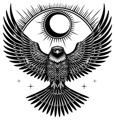 PNG Surreal aesthetic eagle logo transportation aircraft airplane.