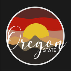 Oregon State with beautiful mountain views