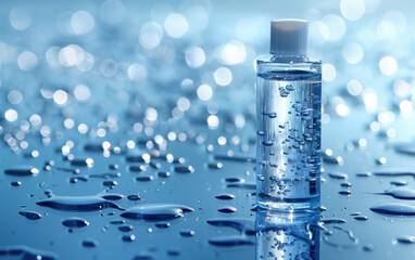 An up-close image of a transparent makeup item