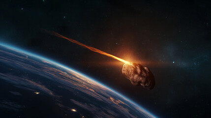 meteor passing through the earth
