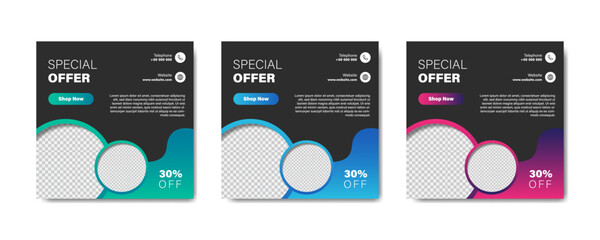 Social media banner post template design. Vector illustration