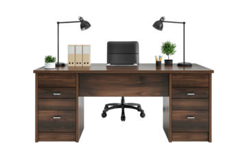 office desk with a table