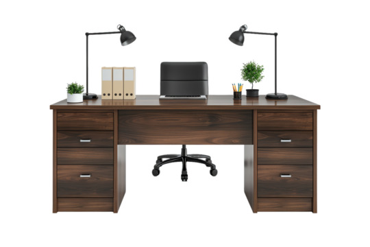 office desk with a table
