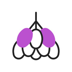 Palmdates icon duotone purple black ramadan illustration