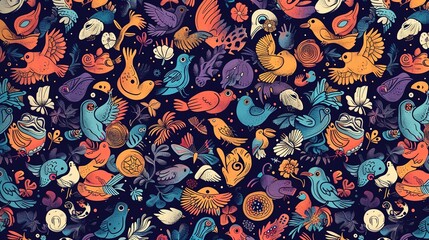 Cartoon pattern wallpaper