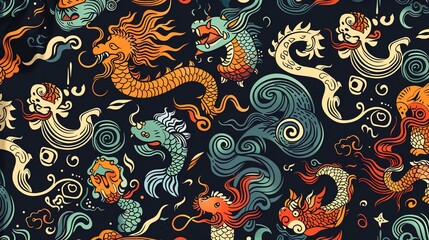 Cartoon pattern wallpaper