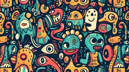 Cartoon pattern wallpaper
