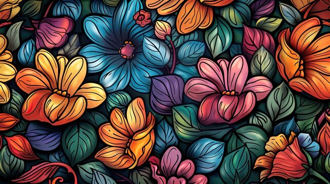 Cartoon pattern wallpaper