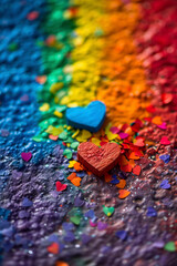 lgbt heart with rainbow colors, pride day or month concept background