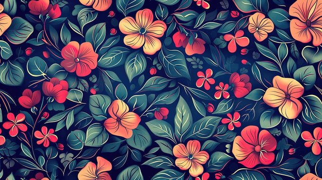 Seamless cartoon pattern wallpaper