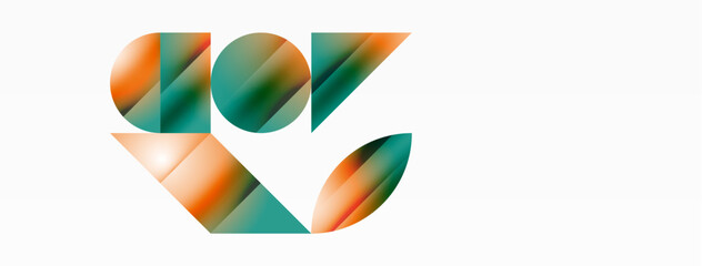 Minimalism meets gradient allure. Geometric shapes intertwine in a tranquil backdrop. Subtle hues meld, creating serene yet dynamic canvas, testament to modern aesthetics