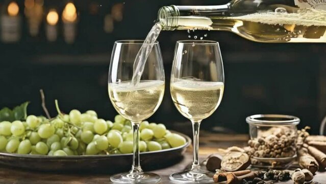 wine and grapes